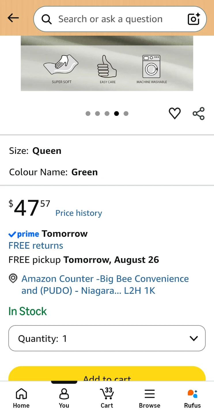 Stone Cottage Queen Bedskirt - Solid Green - photo 4