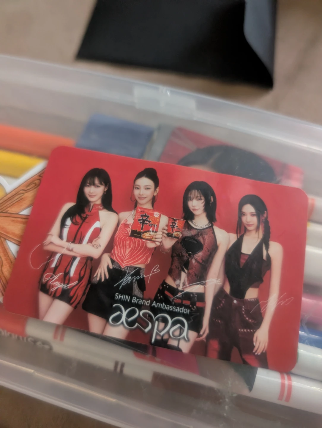 Nongshim Shin Ramyun x aespa Photocard