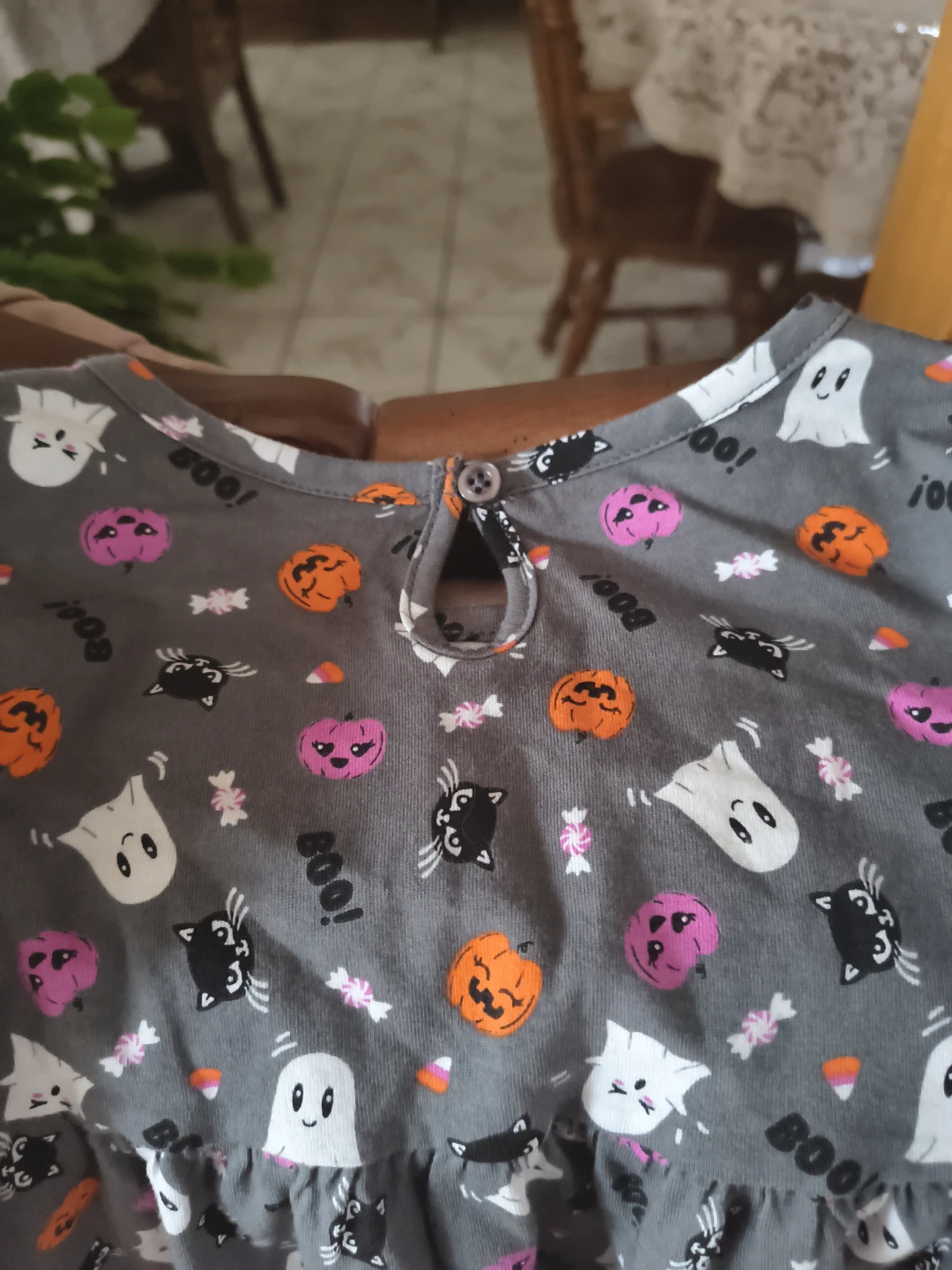 Girls Halloween Pumpkin & Ghost Print Long Sleeve Top - photo 3