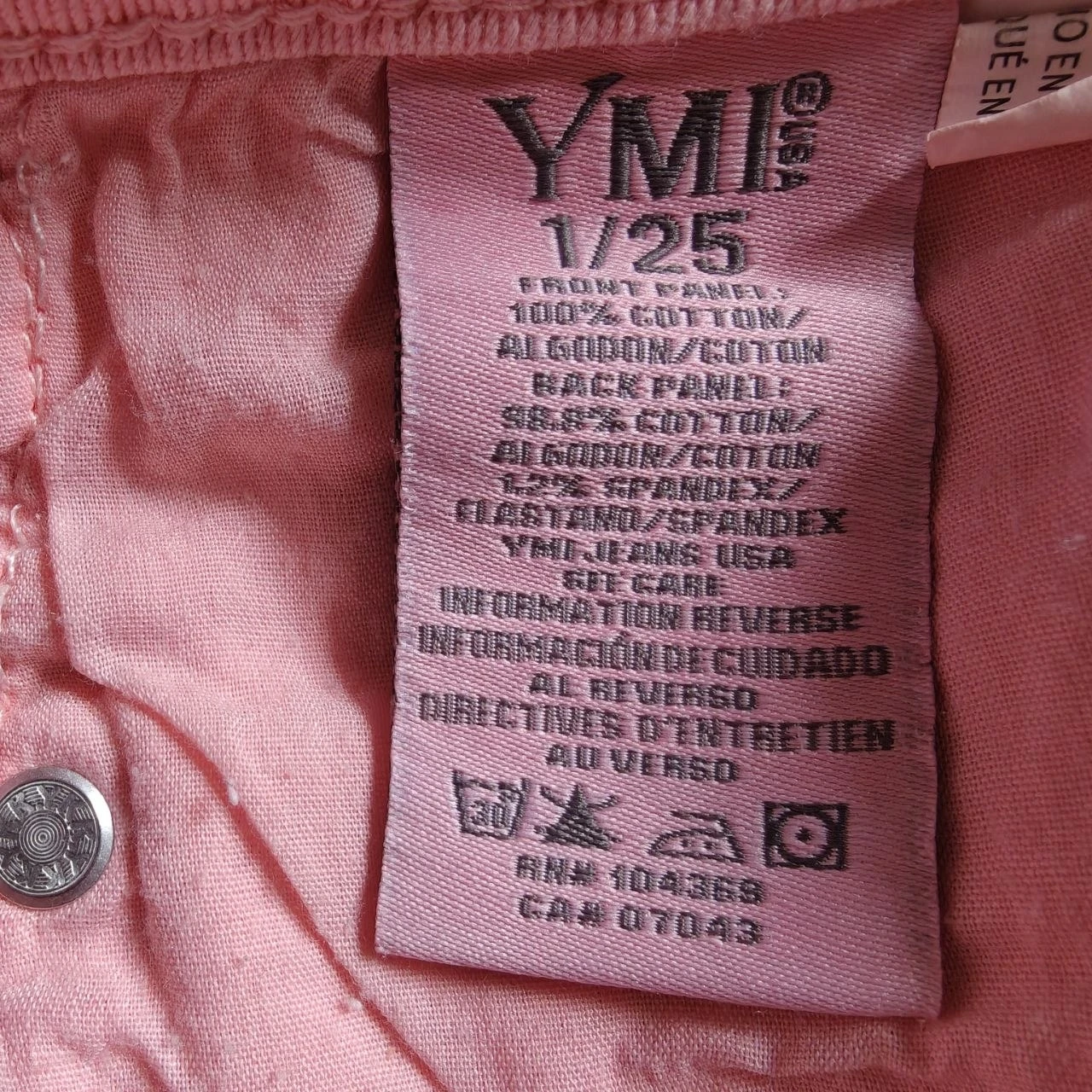 Women's YMI Dream Jean Pink Distressed Denim Shorts Size 1/25 - photo 3