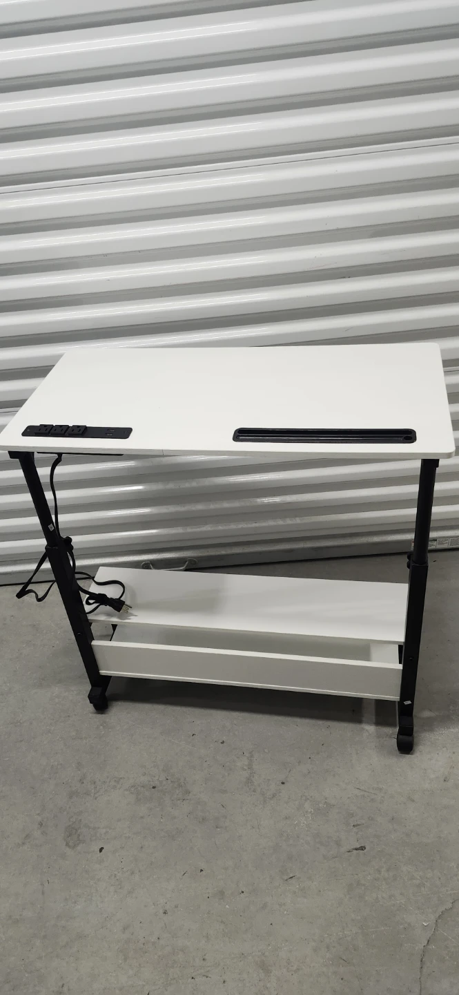 Adjustable Rolling Desk with Power Station - photo 4
