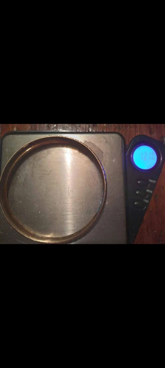 10K Gold Etched Bangle Bracelet - photo 3