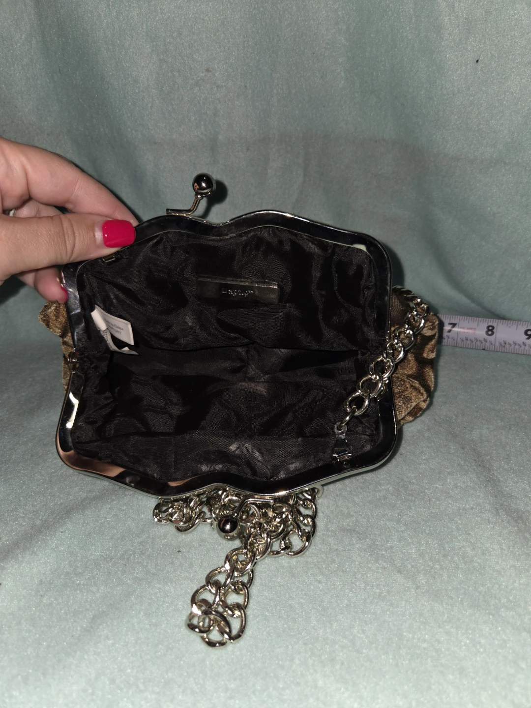 Apt 9 Tapestry  Crossbody Clutch Bag Strap Kisslock Closure - photo 3