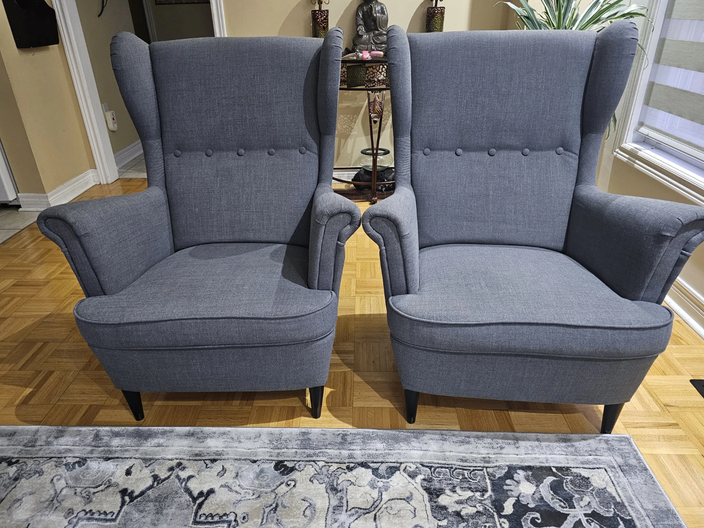 New IKEA Grey  Wingback Armchair  original price $ 700 + Tax - photo 3
