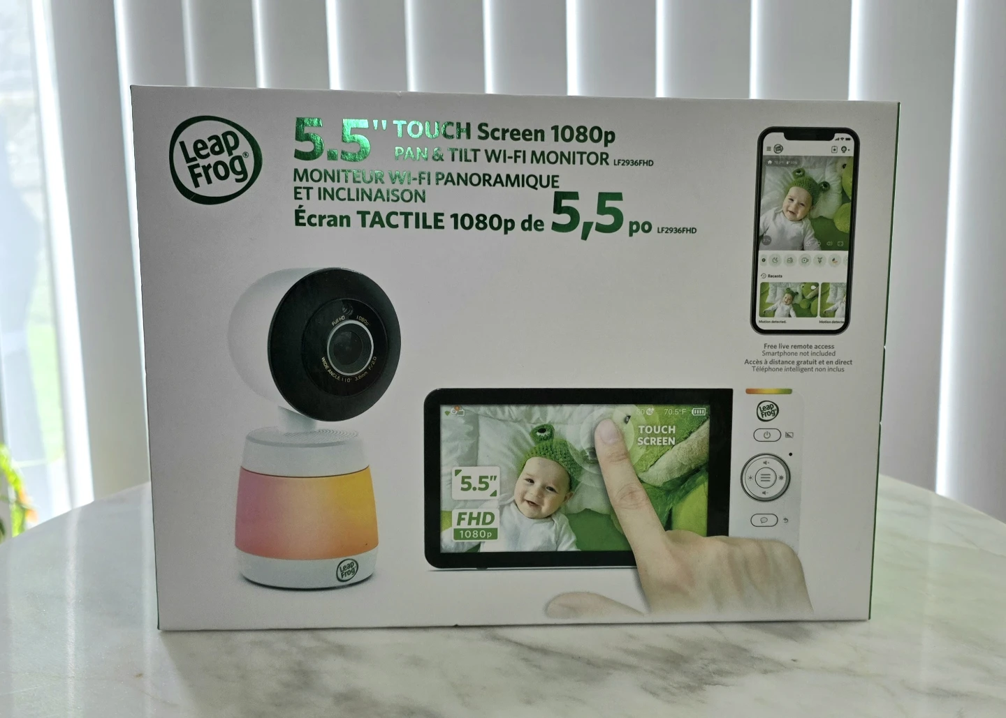 Leap Frog 5.5" Touch Screen 1080p Wi-Fi Baby Monitor - photo 3