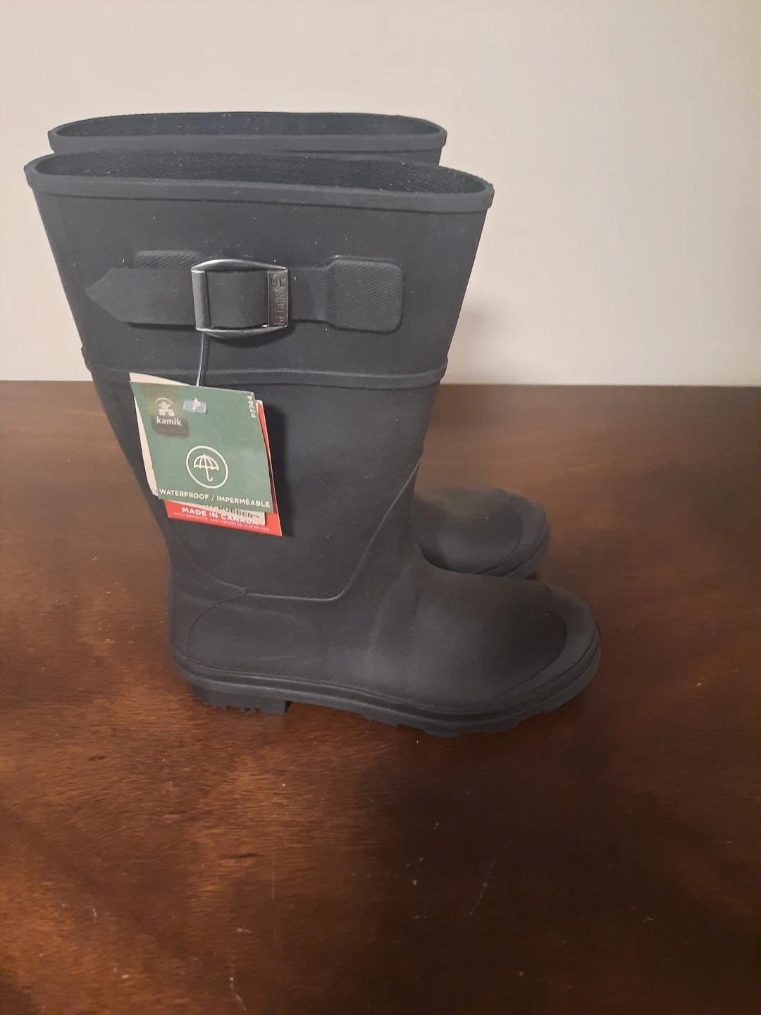 Black Waterproof Rain Boots Size 3