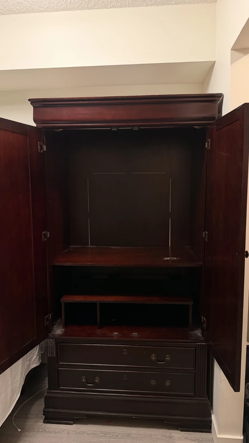 Bedroom suite Dark Wood Dresser with Mirror - photo 2