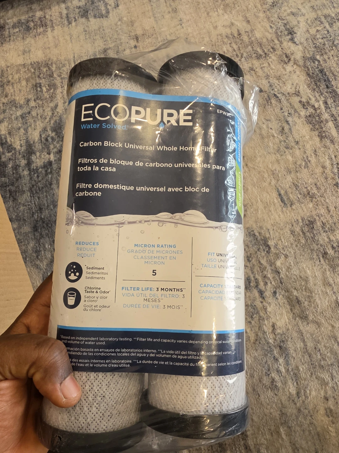 ECOPURE Carbon Block Universal Whole Home Water Filter