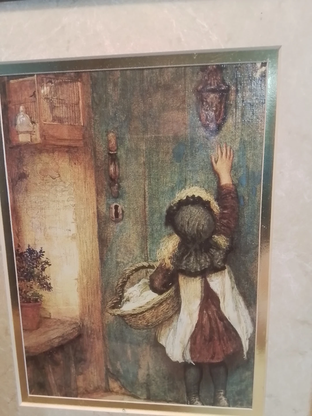 Vintage Arthur Hopkins "The Visitor" Framed Canvas-Style Art - photo 2