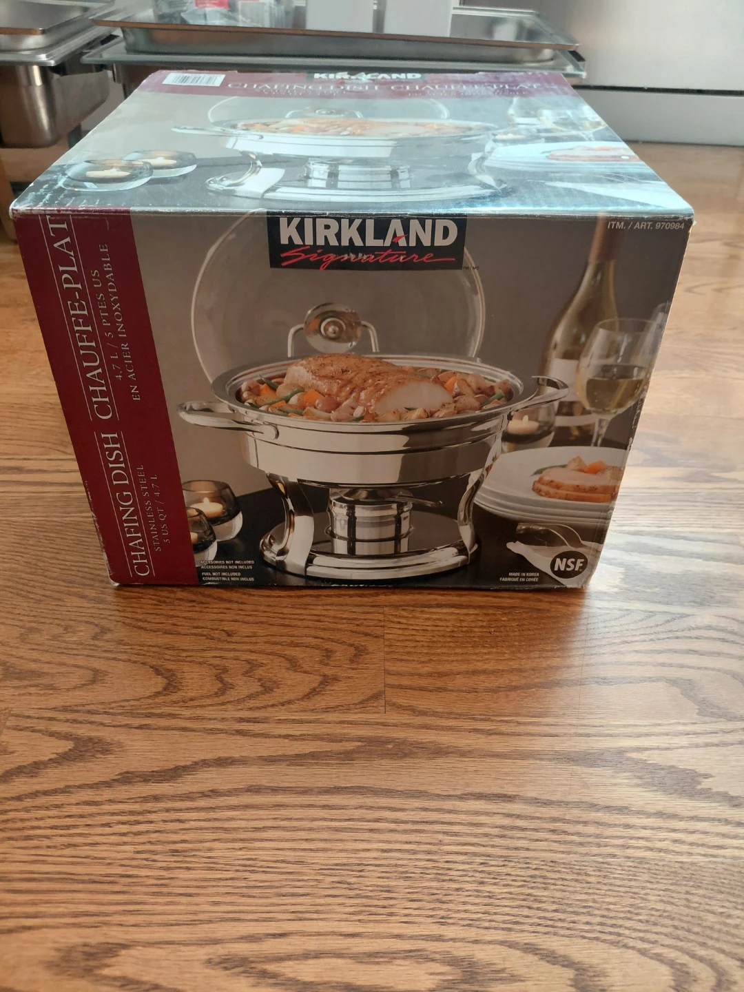 Kirkland Stainless Steel Round Chafing Dish (5 Qt)
