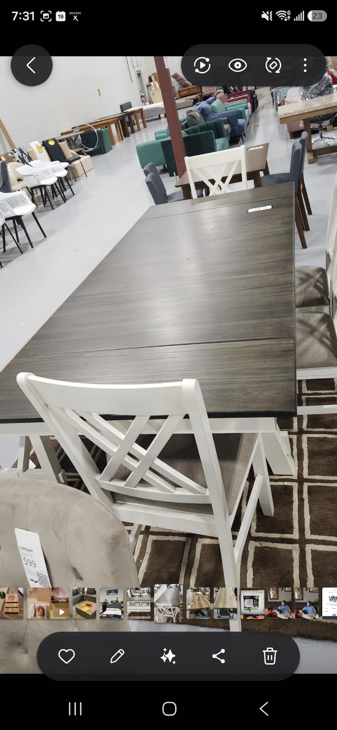White Dining Set with Table, 4 Chairs, and Bench - photo 2