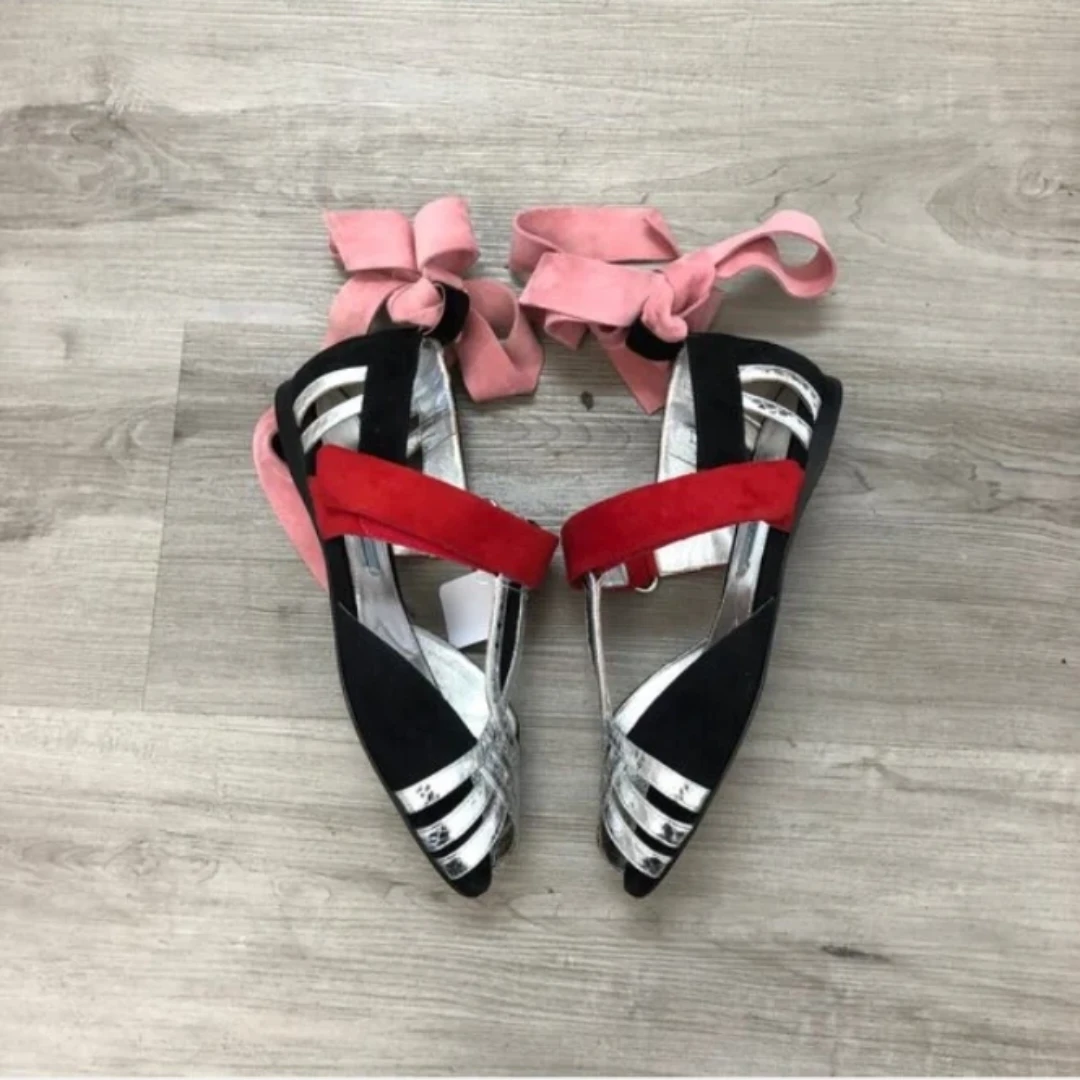 Prada Authentic Open Toe Sandals with Tieback Straps - photo 2