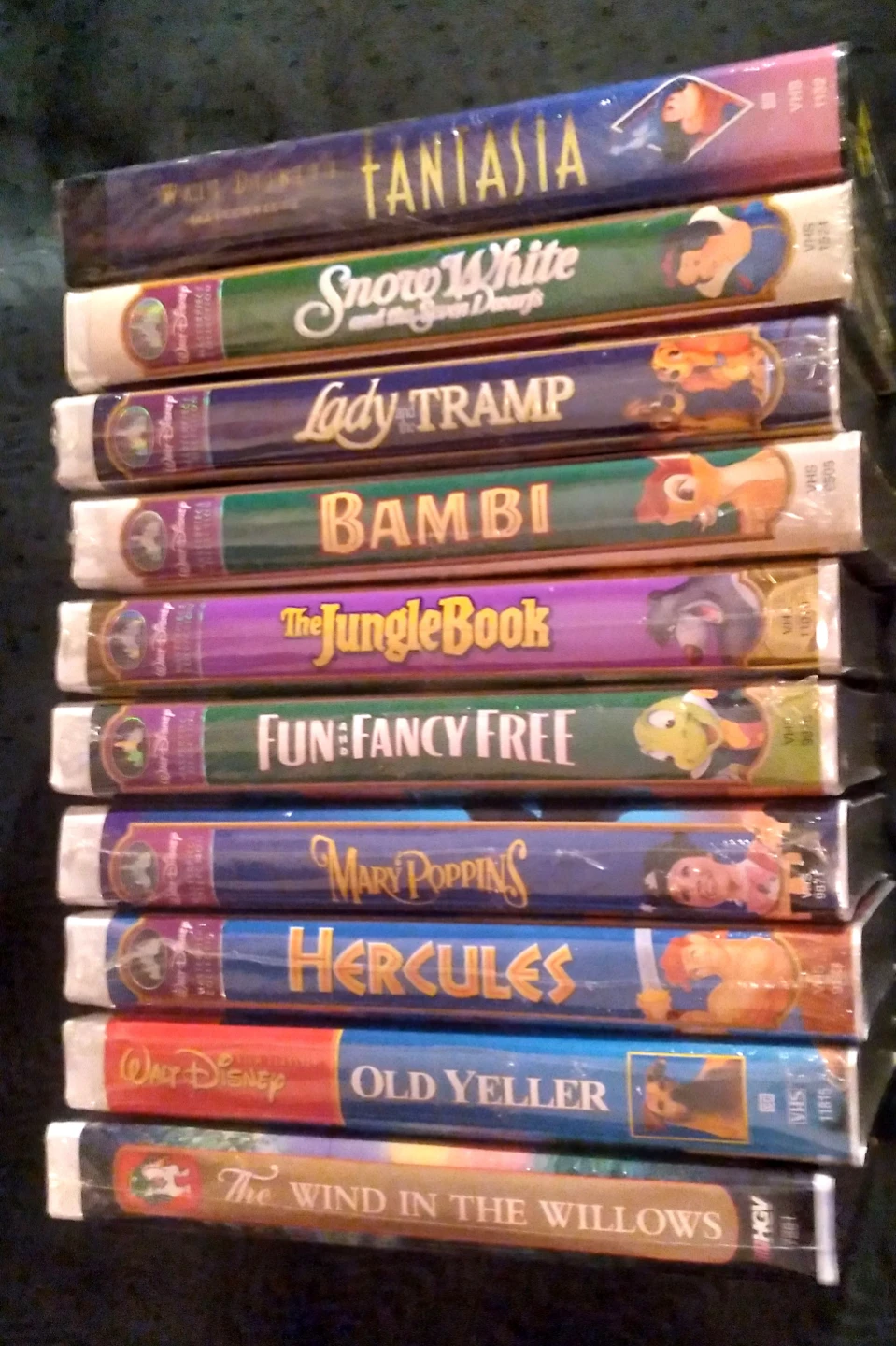 DISNEY VHS SEALED LOT - 10 VINTAGE CLAMSHELL VIDEOS - photo 2