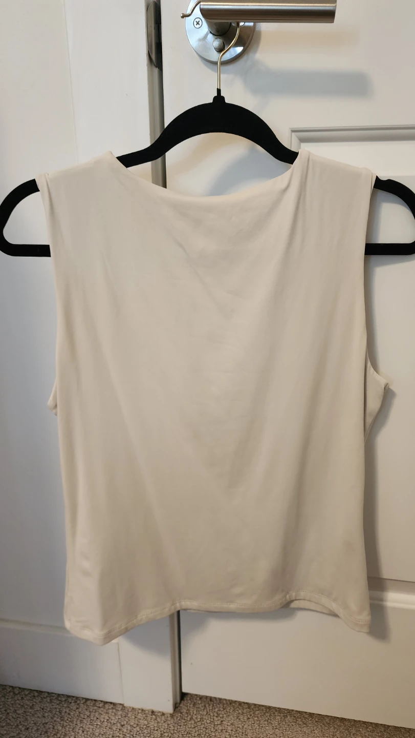 TAHARI Women's Sleeveless Tank Top Cream M - photo 2