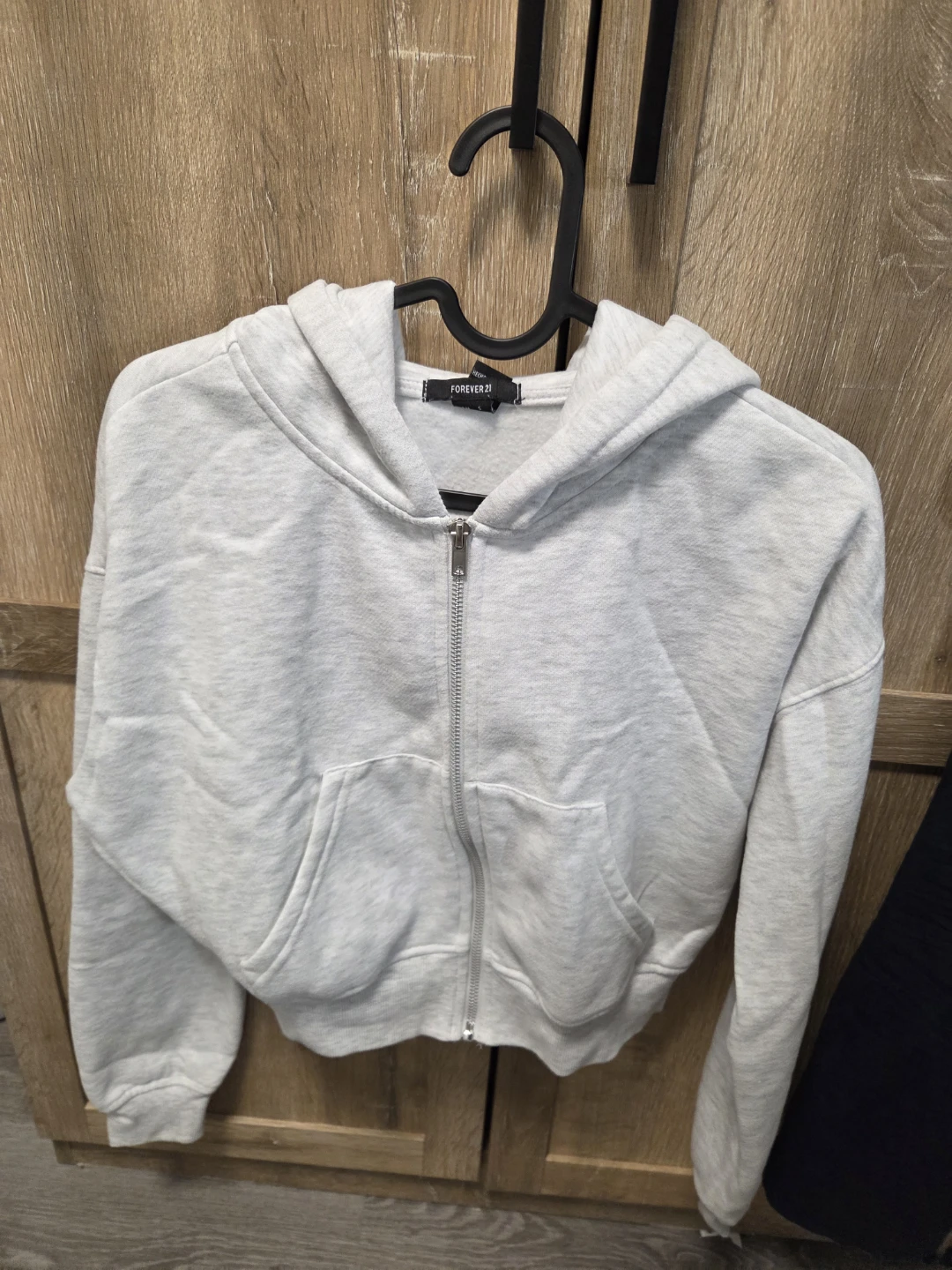 Forever 21 Grey Zip-Up Hoodie