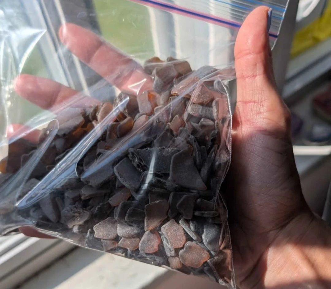 Bag of brown Sea Glass Chunks