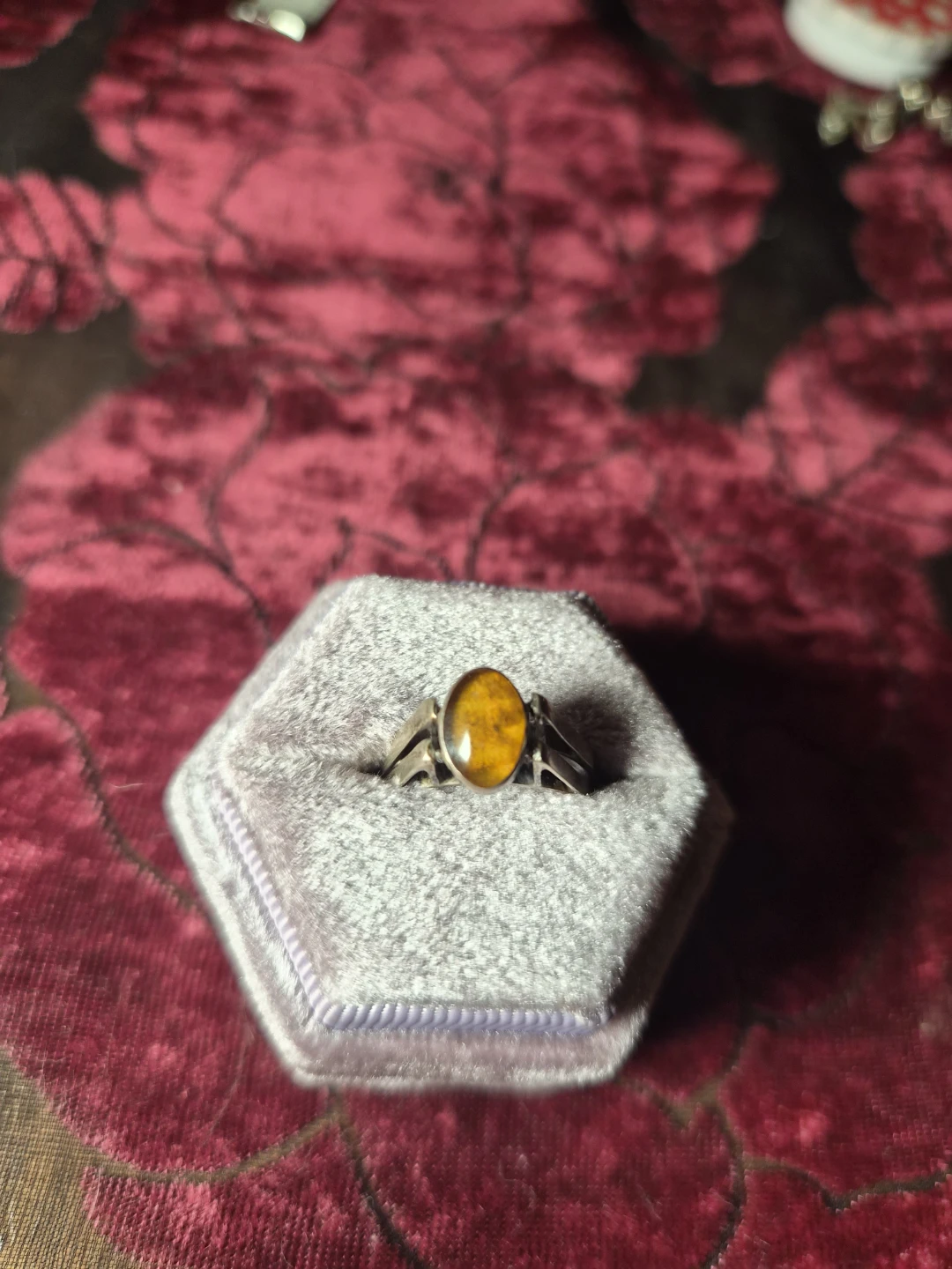 925 Larimar/amber flip ring - photo 4