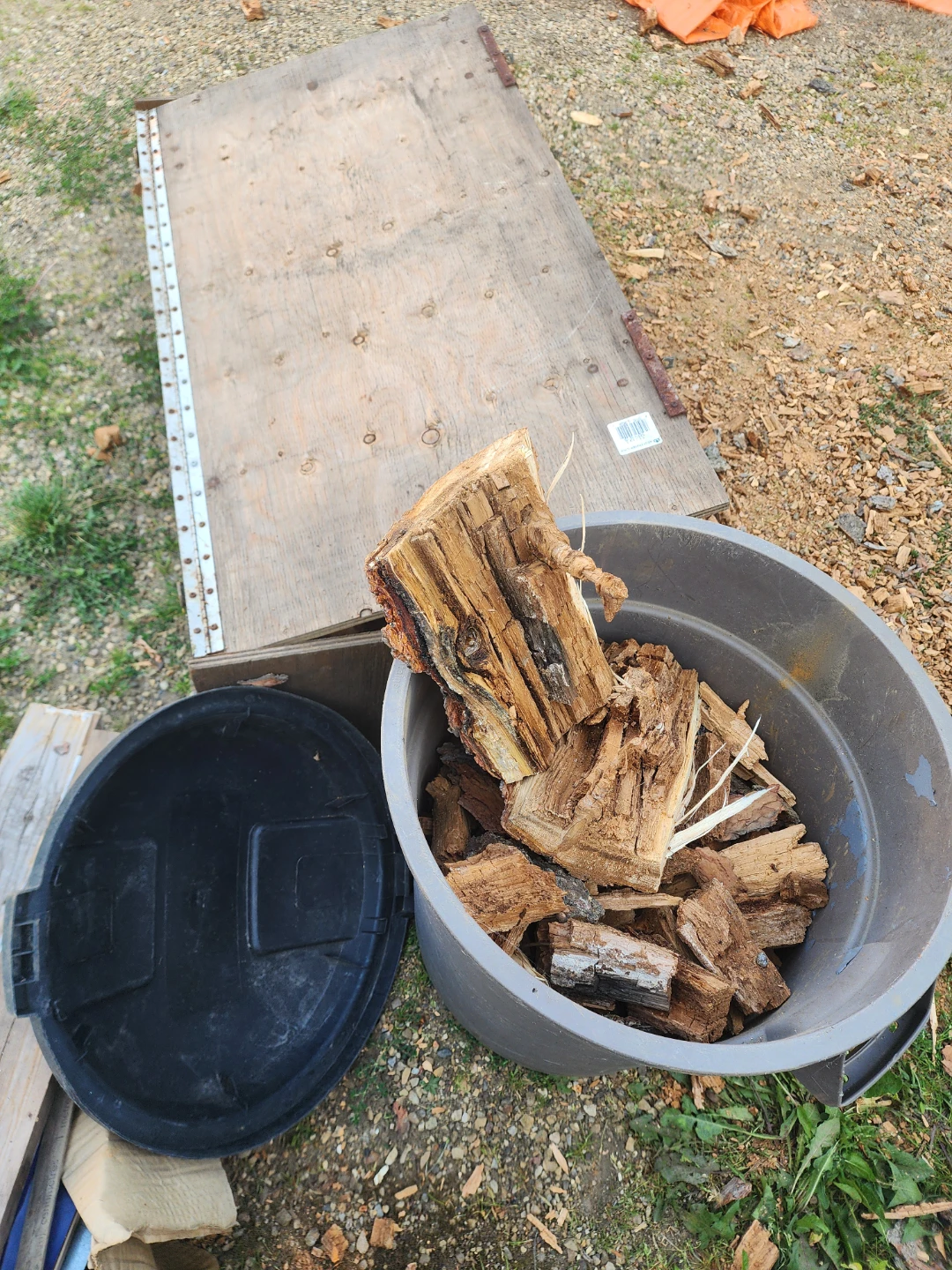 Wooden Storage Box with Firewood - photo 2