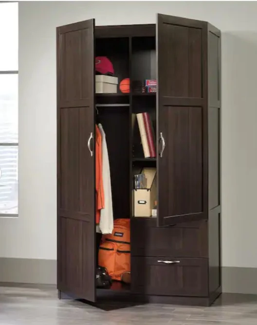 Dark Wood Dresser Wardrobe with Drawers - NEED GONE ASAP - photo 4