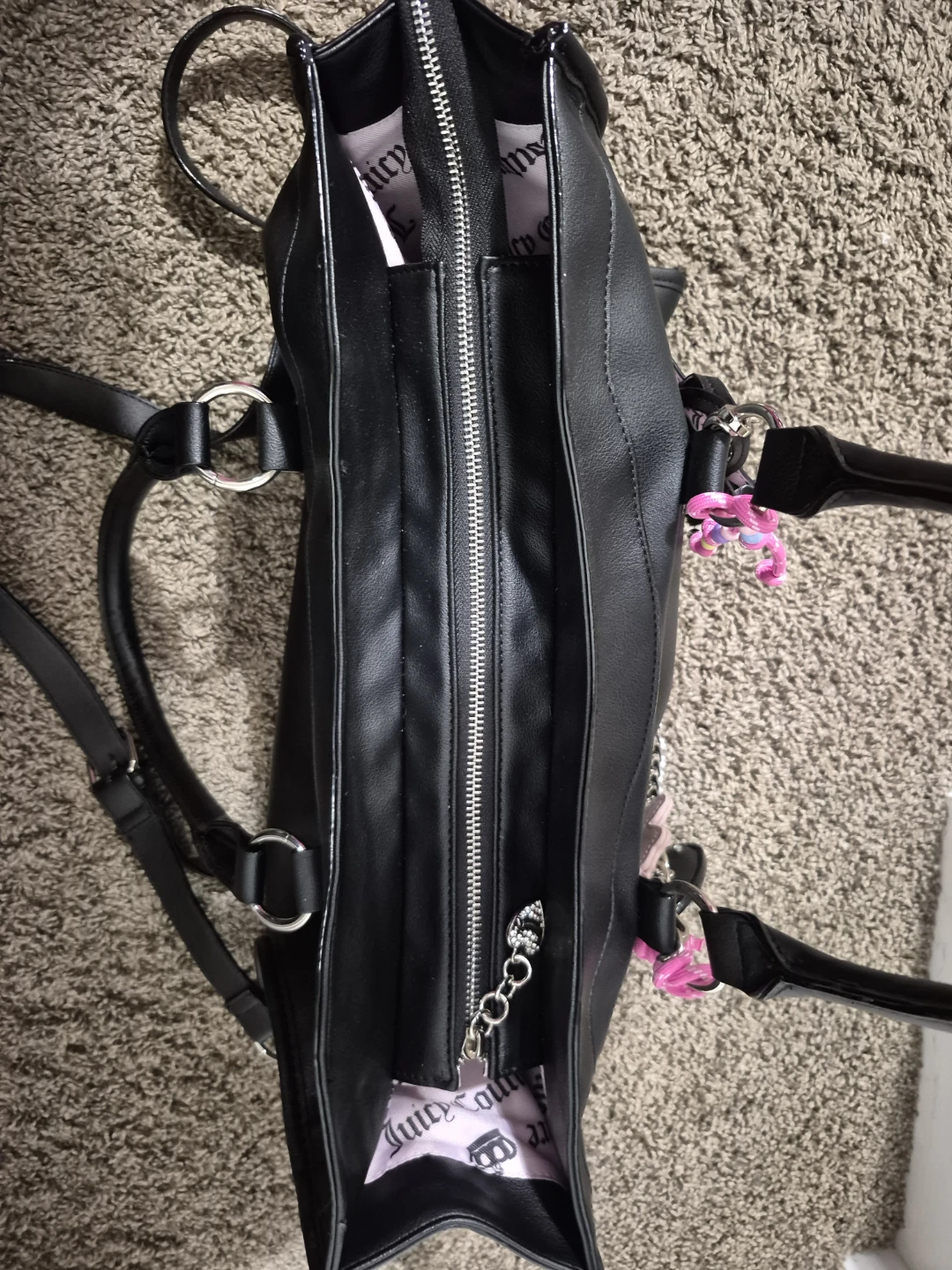 Juicy Couture Large Satchel Purse with Strap and Charms - photo 5