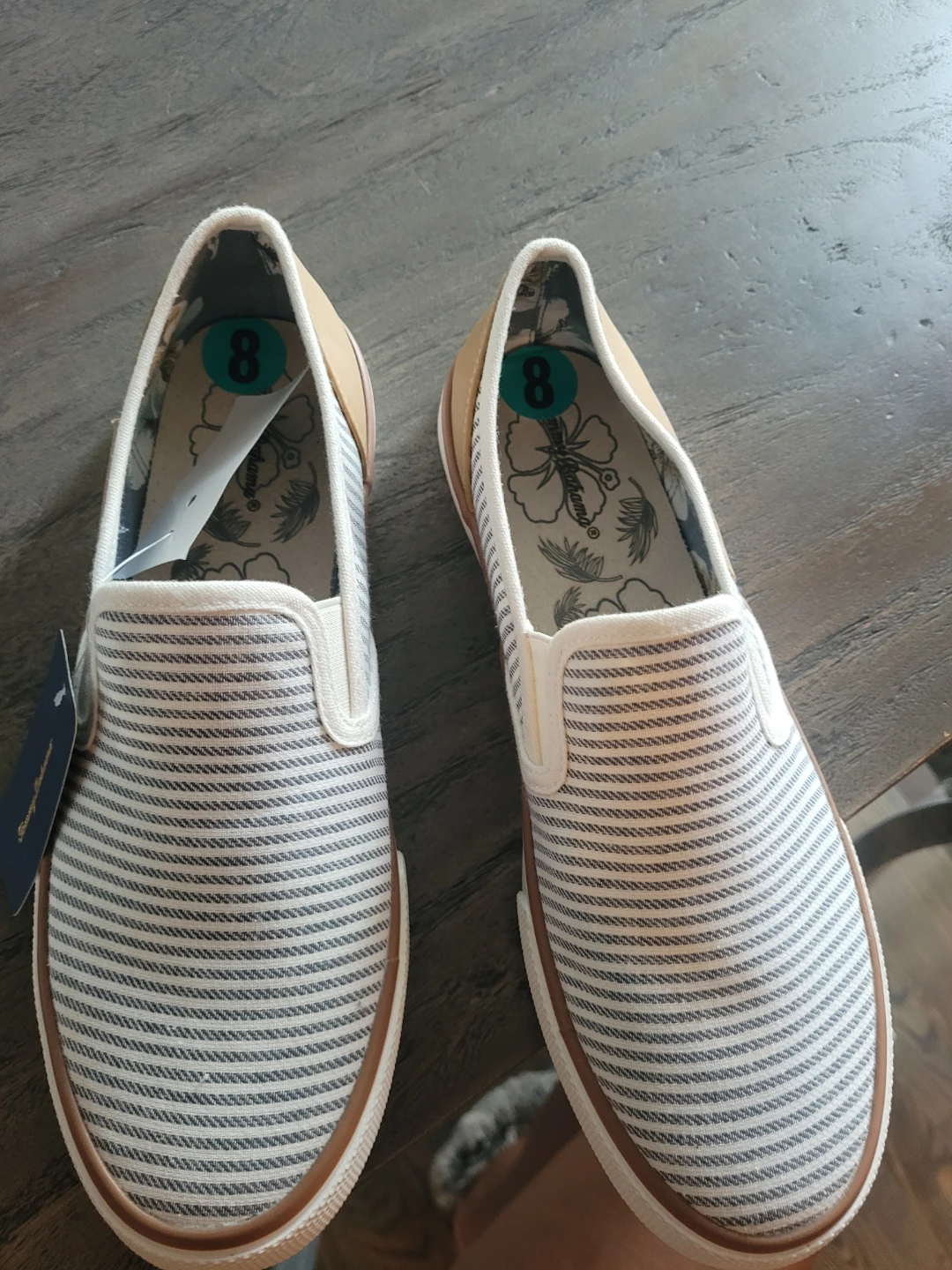 Tommy Bahama Striped Slip-On Shoes Size 8