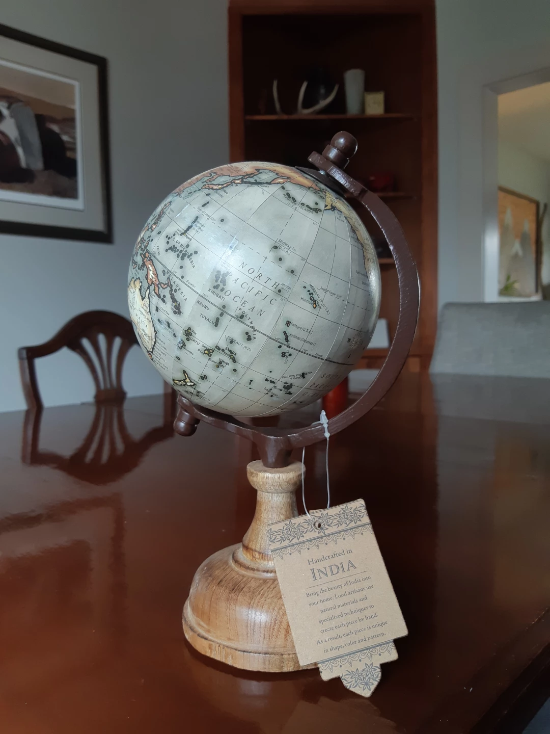 World Globe Vintage Style Map - photo 3