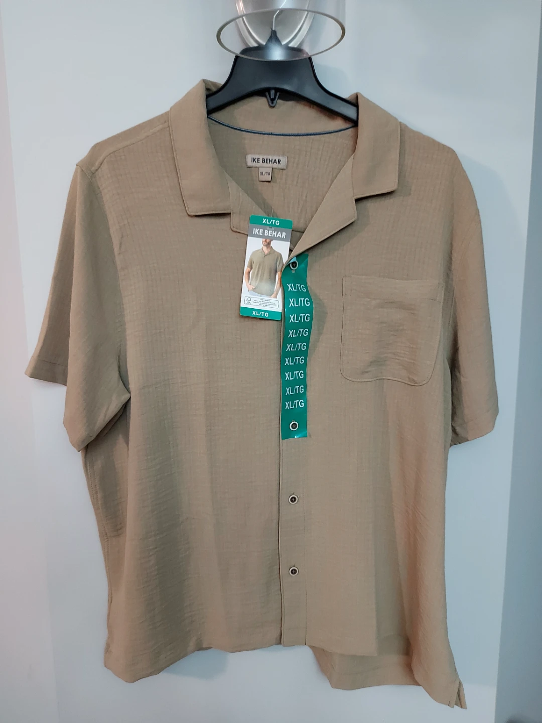 Ike Behar Men's XL/TG Short Sleeve Button-Up Shirt