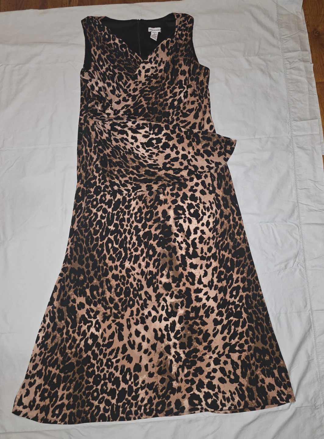 Jessica London Leopard Print Sleeveless Dress