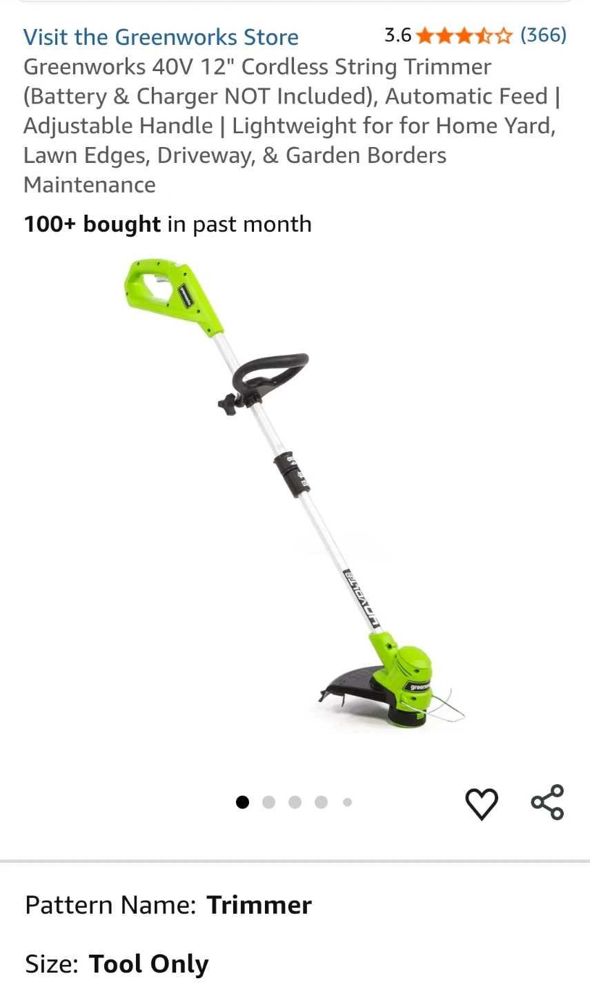 Greenworks 40V 12" String Trimmer - photo 4