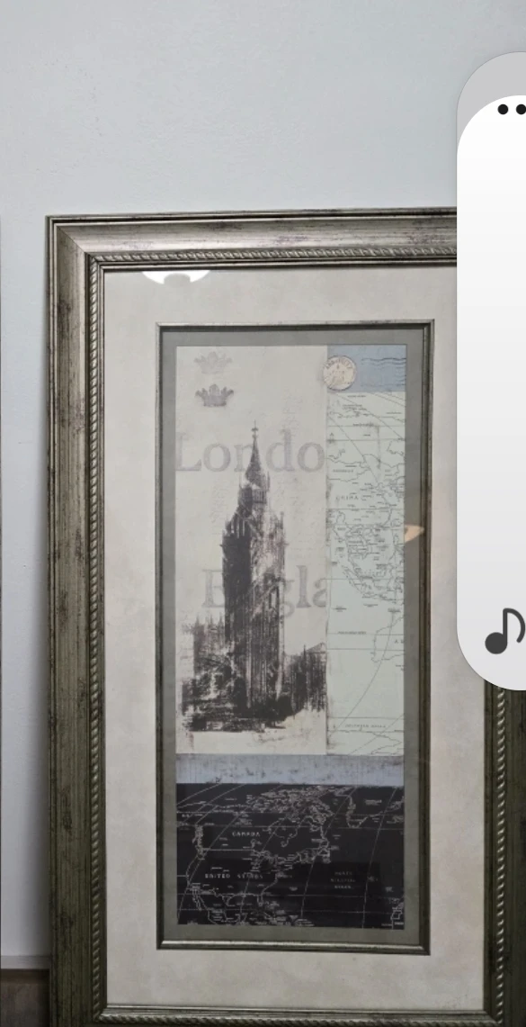Pair of Framed Travel Prints - Paris & London