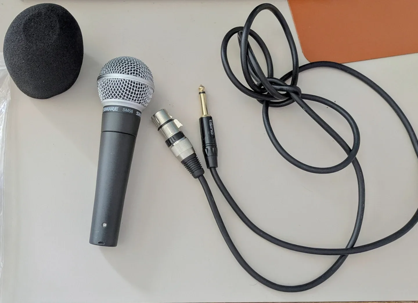 Shure SM58 Microphone with Cable and Foam Cover
