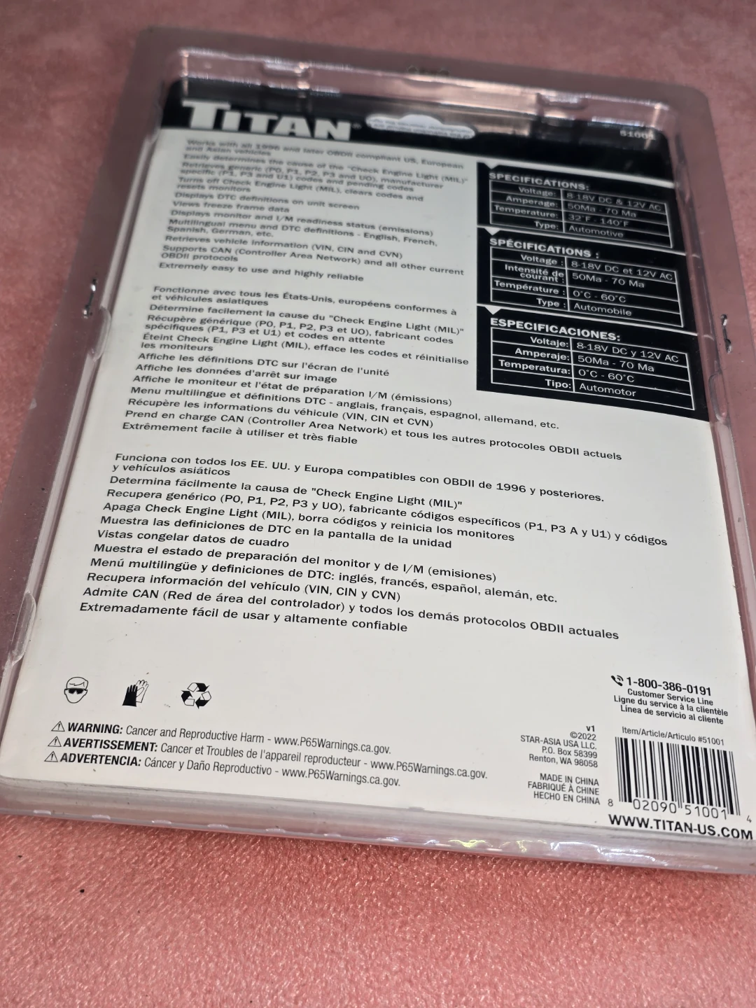 Titan OBDII Code Reader - photo 2