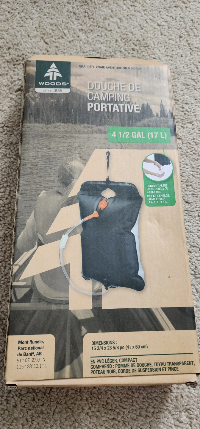 Woods Portable Camping Shower 4 1/2 Gal