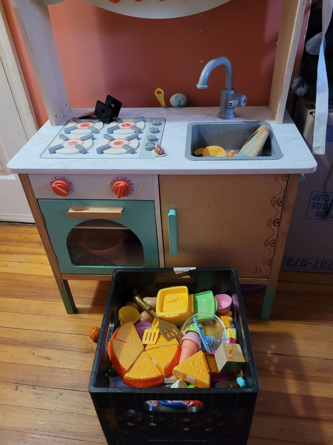 Wooden Play Kitchen with Accessories