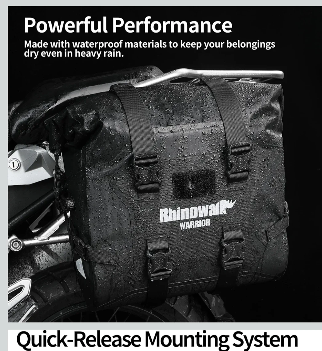 RHINOWALK Motorcycle Saddle Bags - 24L Brown - photo 4