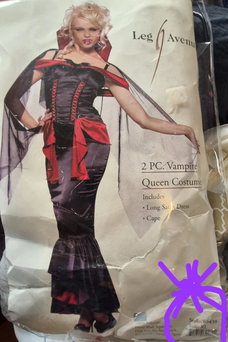 Leg Avenue 2 PC Vampire Queen Costume XL