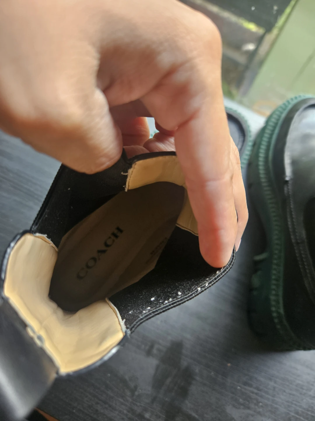 Coach Leather Boots with Green Platform Sole - photo 3