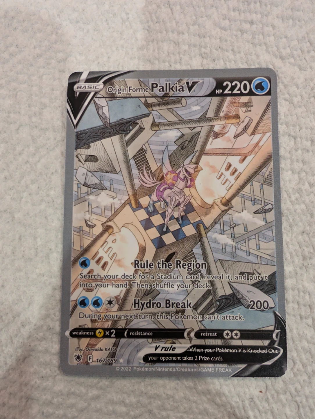 Origin Forme Palkia V Alternative Full Art SWSH 10 - photo 2