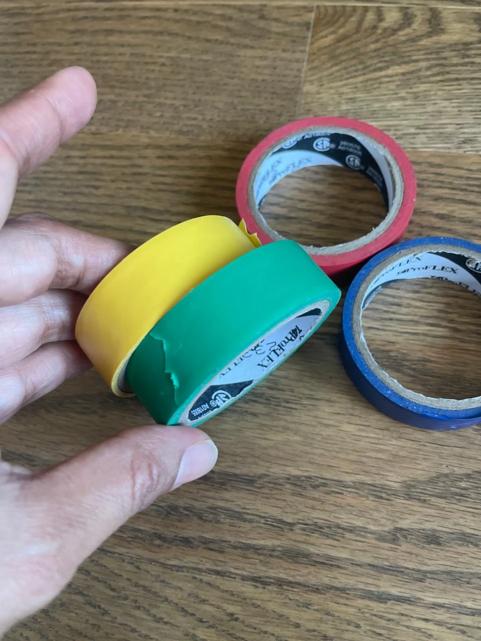 Electrical Tape - 4 Rolls (Red, Blue, Green, Yellow) - photo 2