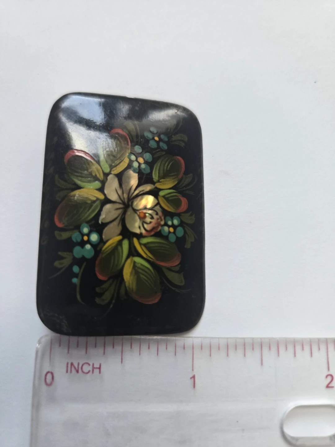 Ukrainian Hand-painted Brooch (Vintage) - photo 4