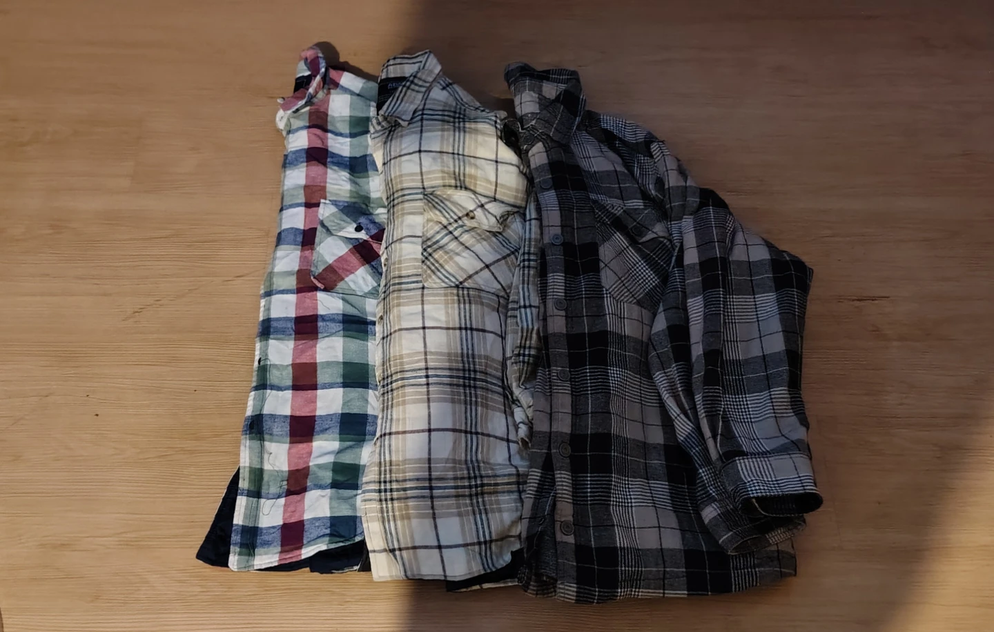 Three Flannel Shirts