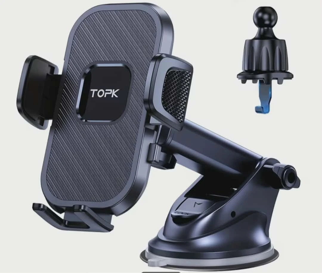 TOPK Car Phone Mount with Suction Cup and Air Vent Clip