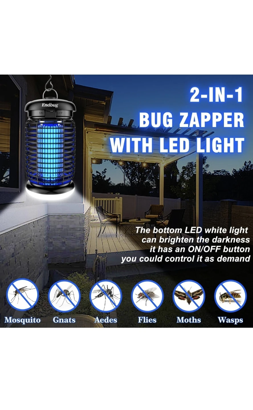 New Endbug Bug Zapper Outdoor with LED Light, Mosquito Zapper - photo 2