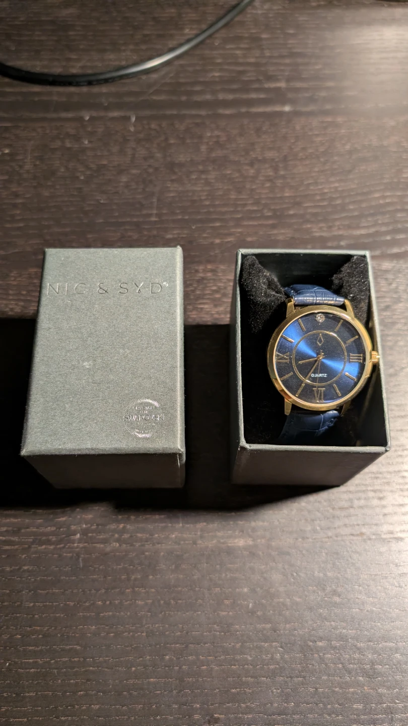 NIC & SYD Quartz Watch with Swarovski Crystals - Blue