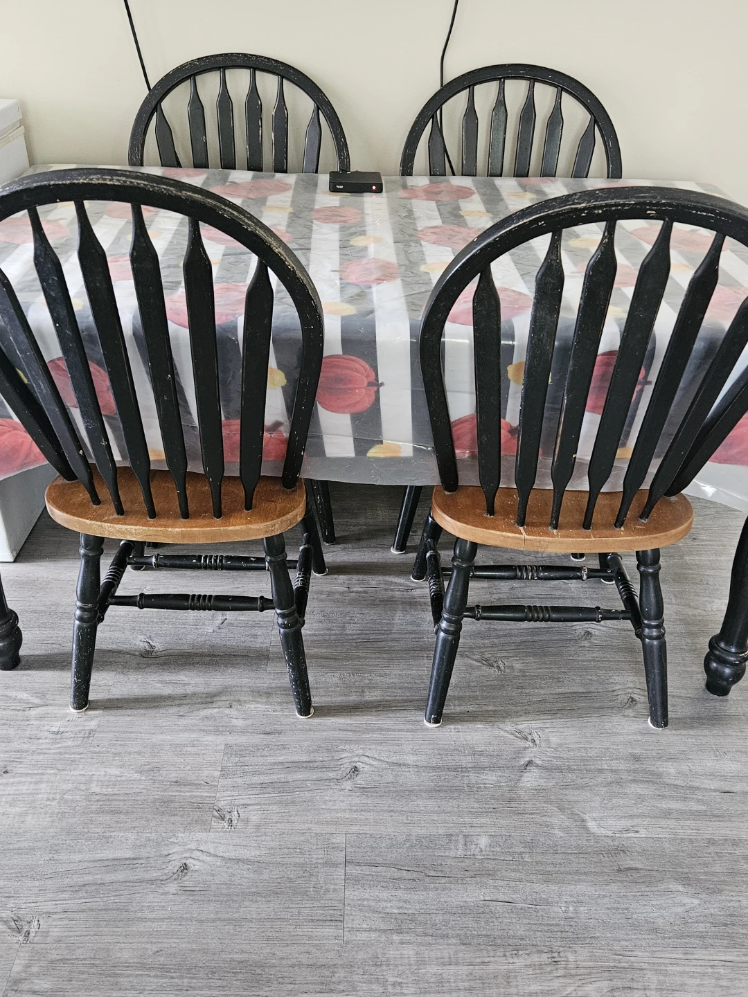Black Wooden Dining Chairs - Set of 4