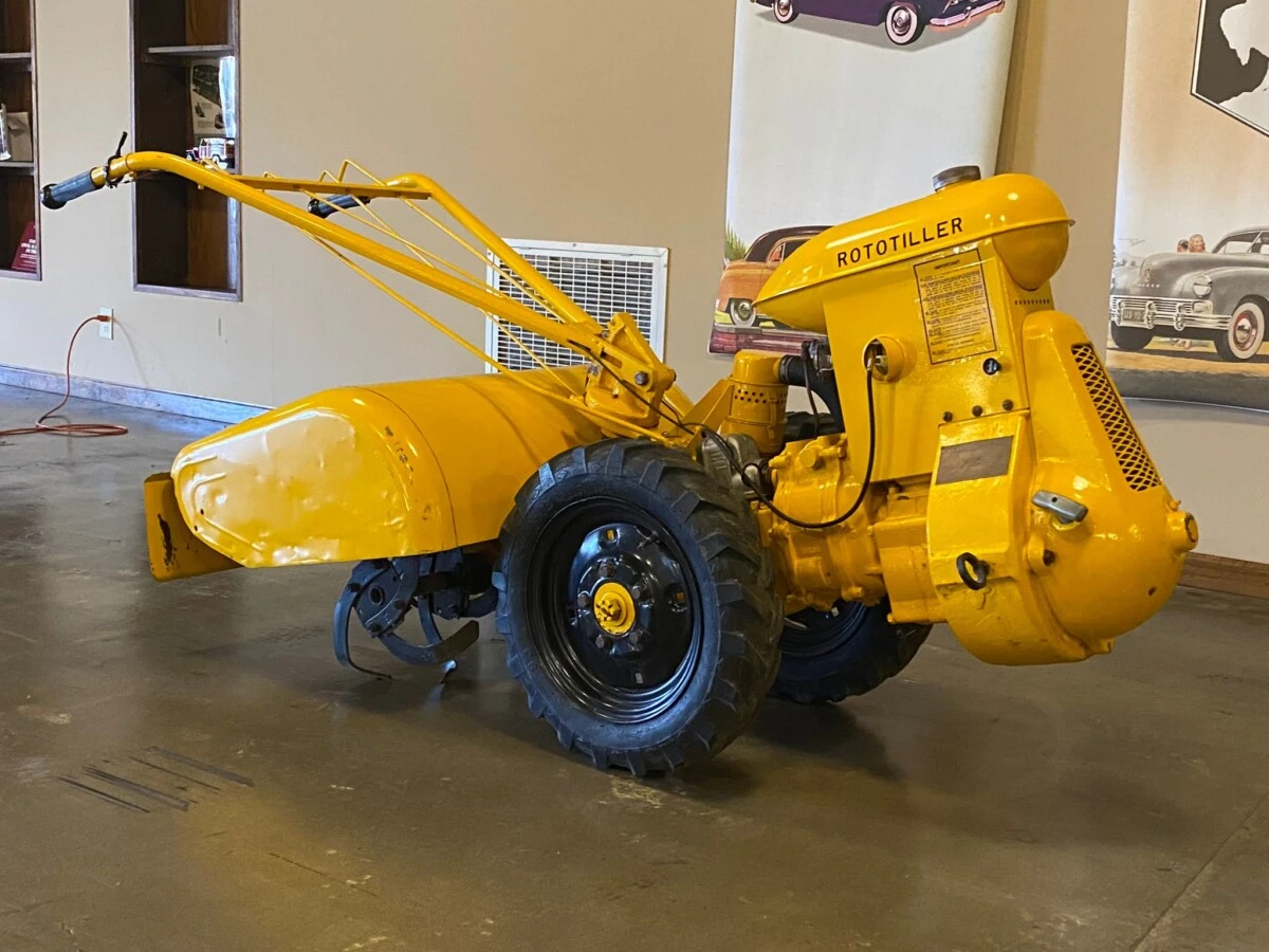 Vintage Yellow Roto Tiller