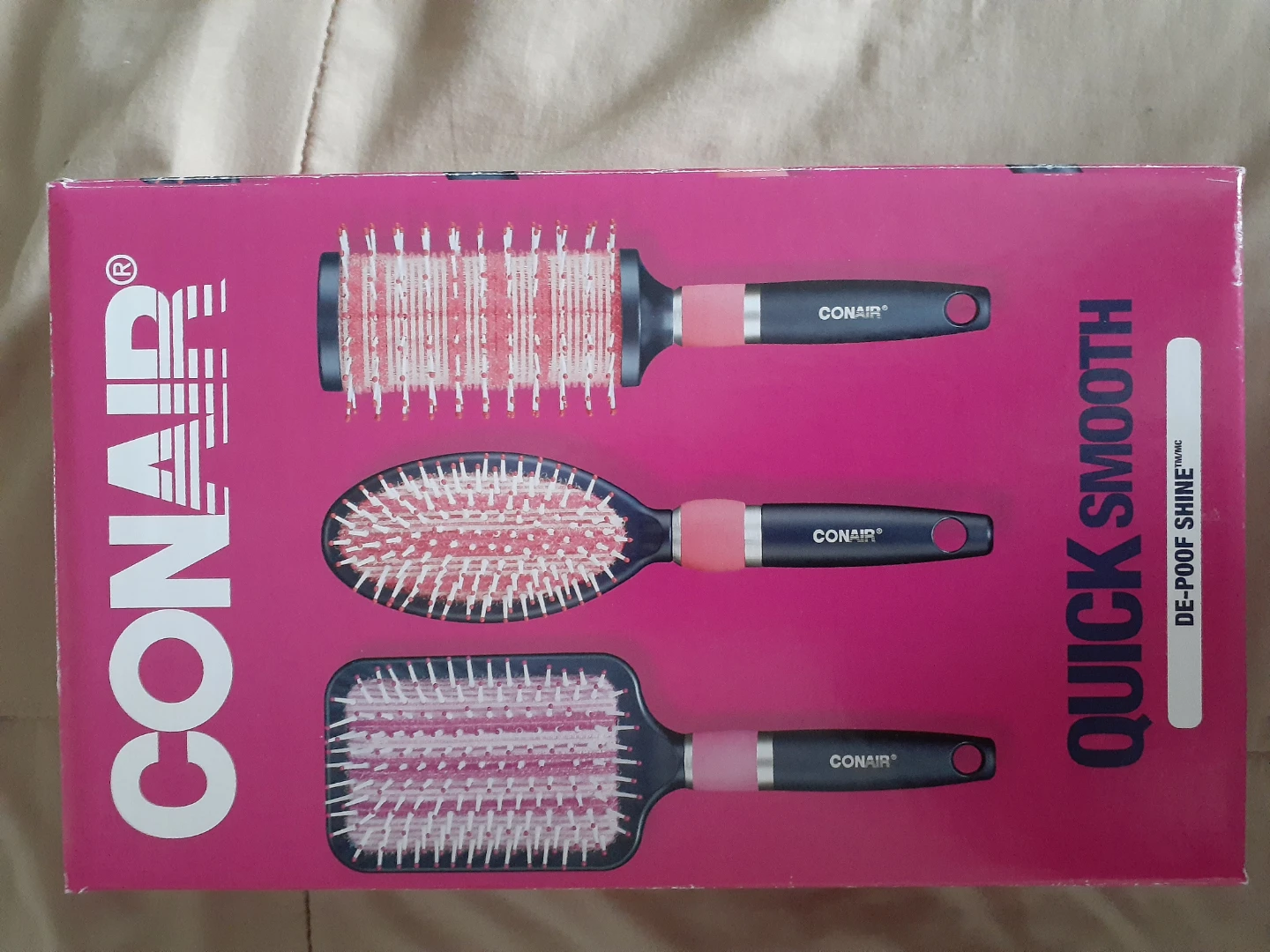 Conair De-Poof Shine Hair Brush Set