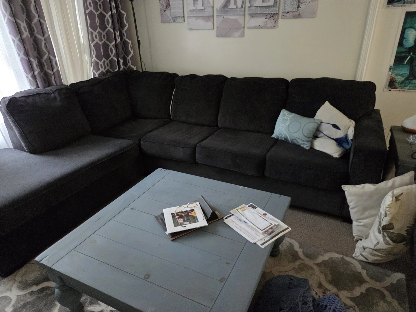 Dark Grey Sectional Sofa - photo 2