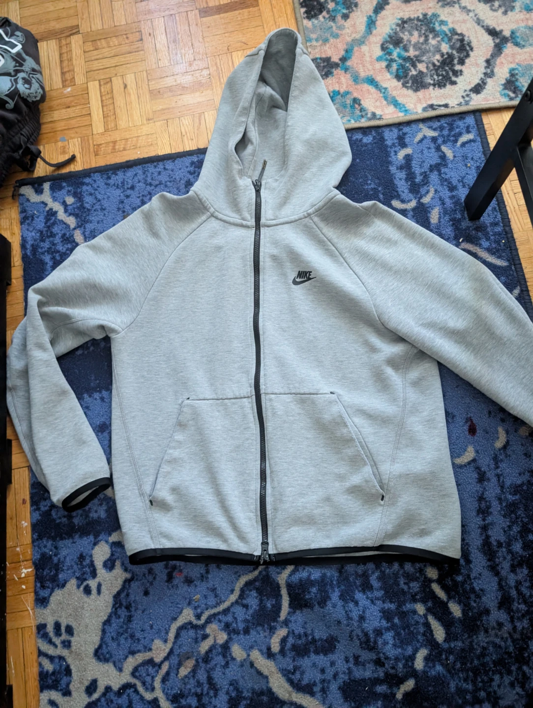 Grey Nike Zip-Up Hoodie
