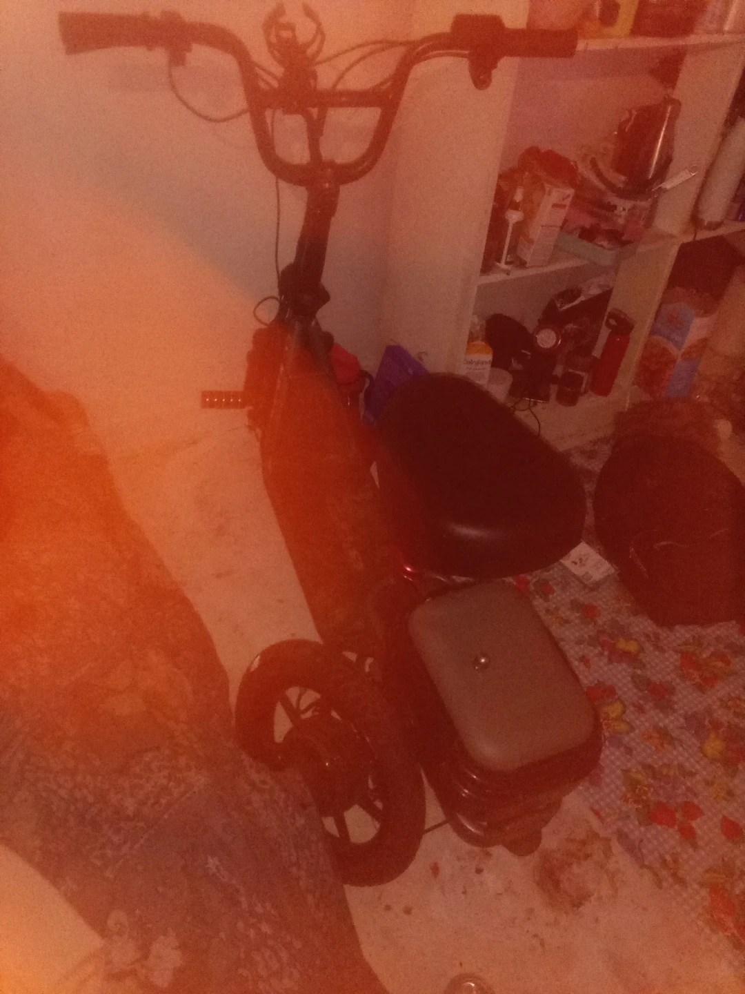 Black Electric Scooter with Seat - photo 4